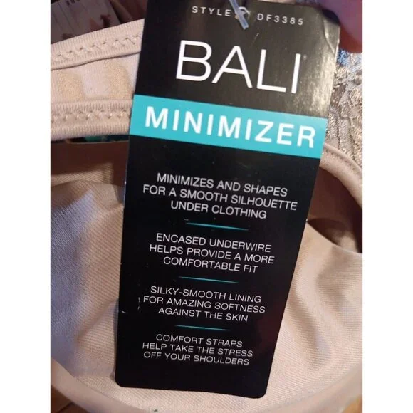 Bali Minimizer Bra US 40DDD Passion for Comfort Underwire Toffee DF3385 NWT - Picture 4 of 6